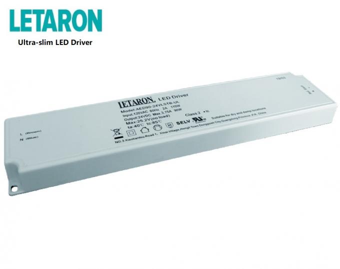Conducteur Ultra-mince de 90W 24V Constant Voltage LED pour l'Amérique du Nord, conducteur de cv LED