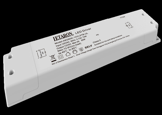 L'énergie d'éclairage de meubles de salle de bains alimentation le conducteur Dimmable 60W 12V de LED