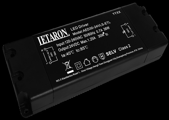 conducteur de Letaron LED de lumière du Cabinet 1250mA 24V 30W avec le certificat d'ETL