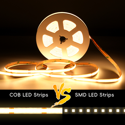 LETARON COB LED Strip Light 24V LED Tape Light, 480 pcs/M LEDs, Super Bright High Lumen 3000K Warm White 5m, Dimmable avec 5M Tape, 60W UL Power Supply, PIR SWITH pour la chambre à coucher, la maison, la cuisine bricolage