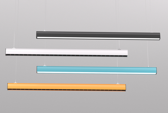 LETARON LED Linear Pendant Light (hover + grille) Chandelier Dimmable Lumière de l'île de cuisine 4 couleurs Lumière linéaire moderne pour salle à manger